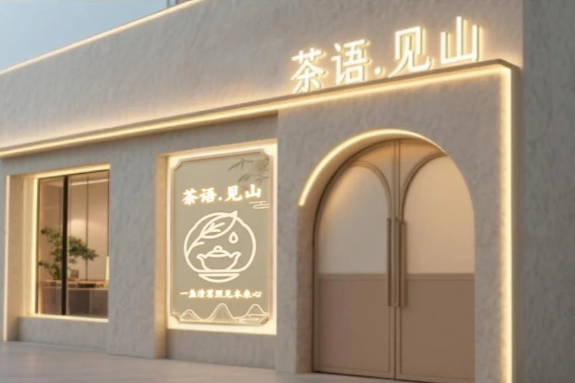 茶葉店門(mén)頭沒(méi)茶韻還易壞？2招破解設(shè)計(jì)落地難題